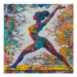 Warrior II Pose Glossy Poster