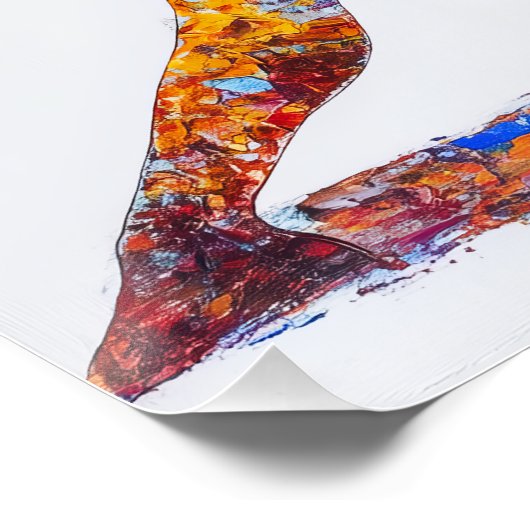 Warrior II Pose Glossy Poster (Hoek)