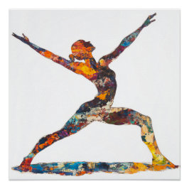 Warrior II Pose Glossy Poster