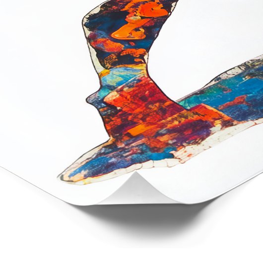 Warrior II Pose Glossy Poster (Hoek)