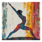 Warrior II Pose Glossy Poster (Voorkant)