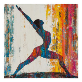 Warrior II Pose Glossy Poster