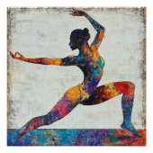 Warrior II Pose Glossy Poster (Voorkant)