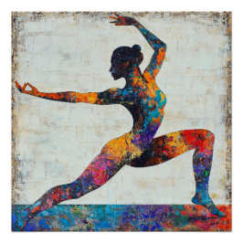 Warrior II Pose Glossy Poster