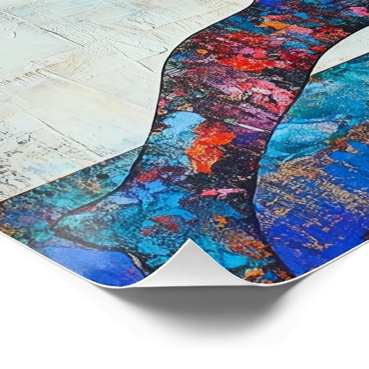 Warrior II Pose Glossy Poster (Hoek)