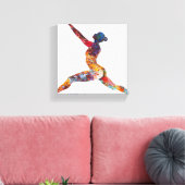 Warrior II Pose Uitgerekt Canvas Print (Insitu (Woonkamer))