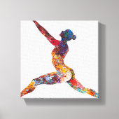 Warrior II Pose Uitgerekt Canvas Print (Voorkant)
