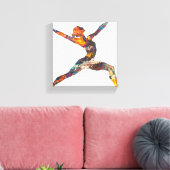 Warrior II Pose Uitgerekt Canvas Print (Insitu (Woonkamer))