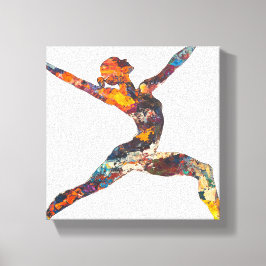 Warrior II Pose Uitgerekt Canvas Print