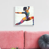 Warrior II Pose Uitgerekt Canvas Print (Insitu (Woonkamer))