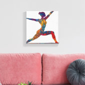 Warrior II Pose Uitgerekt Canvas Print (Insitu (Woonkamer))