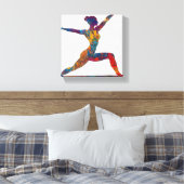 Warrior II Pose Uitgerekt Canvas Print (Insitu (Slaapkamer))