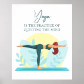 Warrior III Yoga Art –  Inspirerend Poster (Voorkant)