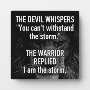 Warrior - ik ben het Storm - Lion Beast Motivatie Fotoplaat