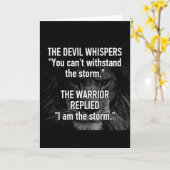 Warrior - ik ben het Storm - Lion Beast Motivatie Kaart (Gele Bloem)