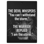 Warrior - ik ben het Storm - Lion Beast Motivatie Klembord (Achterkant)