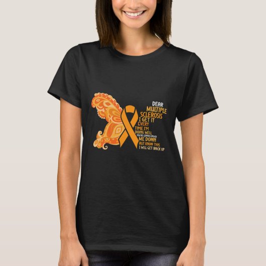 Warrior Ik doe het goed Multiple Sclerosis Awarene T-shirt (Voorkant)