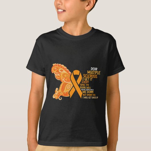 Warrior Ik doe het goed Multiple Sclerosis Awarene T-shirt (Voorkant)