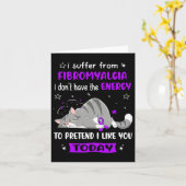 Warrior Ik lijd aan fibromyalgie Kaart (Gele Bloem)