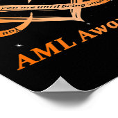 Warrior I'm Fine Acute Myeloïde Leukemie Bewustzij Poster (Hoek)