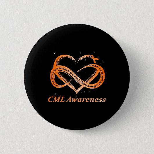 Warrior I'm Fine Chronic Myeloid Leukemia Awarenes Ronde Button 5,7 Cm (Voorkant)