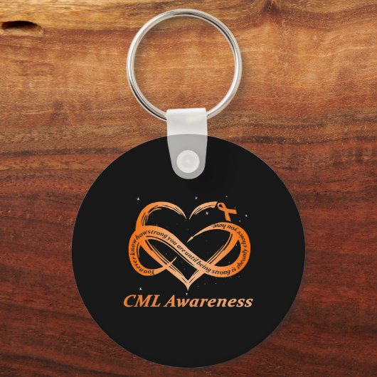 Warrior I'm Fine Chronic Myeloid Leukemia Awarenes Sleutelhanger (Voorkant)