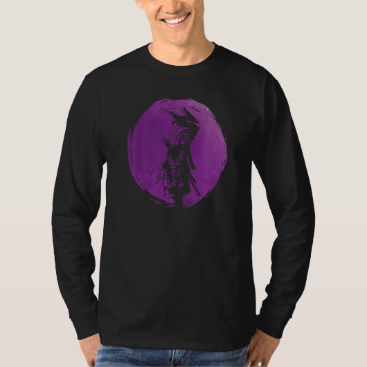Warrior in Armor Samurai met zwaard T-shirt (Voorkant)