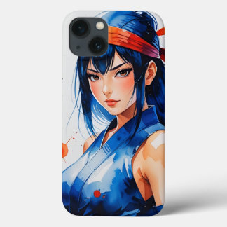 Warrior in Indigo Flames Case-Mate iPhone Case