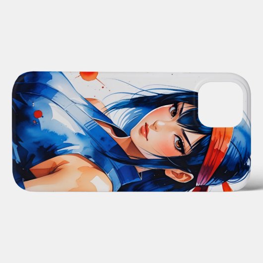 Warrior in Indigo Flames Case-Mate iPhone Case (Achterkant (horizontaal))