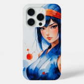 Warrior in Indigo Flames Case-Mate iPhone Case (Achterkant)