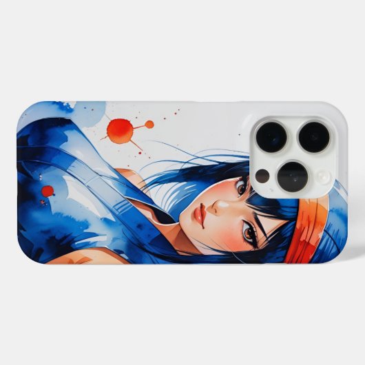 Warrior in Indigo Flames Case-Mate iPhone Case (Achterkant (horizontaal))