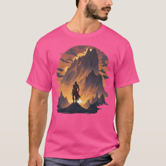 Warrior in the Mountains Crew nek royaal fit A T-shirt