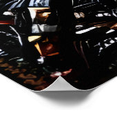 Warrior in zwarte harnas | AI Art Poster (Hoek)