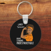 Warrior Indestructible Multiple Sclerosis Awarenes Sleutelhanger (Voorkant)