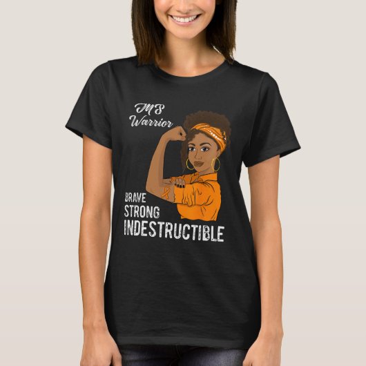 Warrior Indestructible Multiple Sclerosis Awarenes T-shirt (Voorkant)