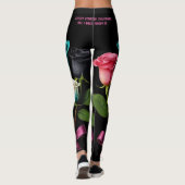 Warrior Kankerbewustzijn Leggings stijl 3 (Achterkant)