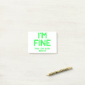 Warrior letselschade ruggengraat - IK BEN FINE Post-it® Notes (Op bureau)