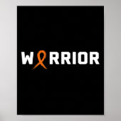 WARRIOR LEUKEMIA SHIRT - Blood Cancer Awareness Poster (Voorkant)