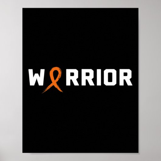 WARRIOR LEUKEMIA SHIRT - Blood Cancer Awareness Poster (Voorkant)