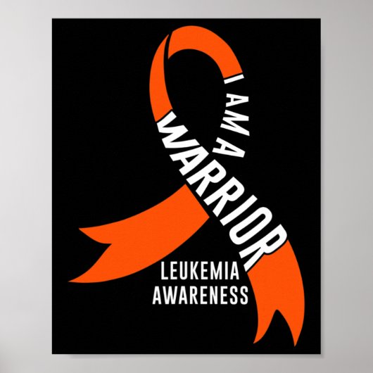 Warrior Leukemie Bewustzijn Bloedkanker Chemothera Poster (Voorkant)