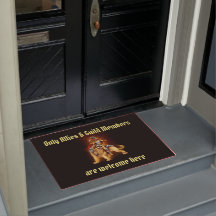 Warrior Lion Rider Fantasy door Mat