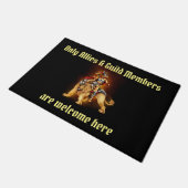 Warrior Lion Rider Fantasy door Mat (Schuin)