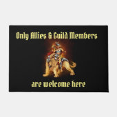 Warrior Lion Rider Fantasy door Mat (Voorkant)