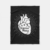 Warrior Mama CHD-bewustzijn, congenitale hartaando Fleece Deken (Voorkant)