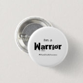 Warrior Mental Health Awareness Button Standard (Voorkant /achterkant)