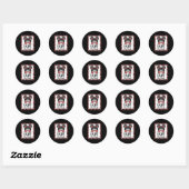 Warrior Messy Bun Leopard Heart Disease Awareness Ronde Sticker (Vel)