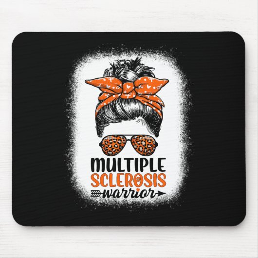 Warrior Messy Bun - Multiple Sclerosis Awareness Muismat (Voorkant)