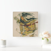 Warrior met Flaming Arrow Acrylwandklok Vierkante Klok (Huis)