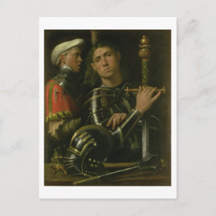 Warrior met gom (olie) briefkaart