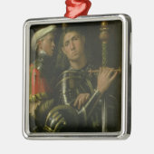 Warrior met gom (olie) metalen ornament (Links)